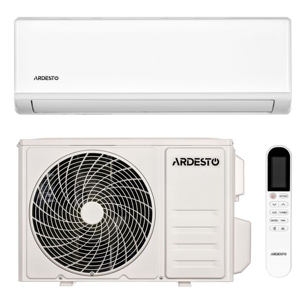 Кондиціонер ARDESTO ARD-E24-R32 70м2 on/off 24000BTU 6.45кВт A/A -7°С R32 білий, фото , зображення 2 | SNABZHENIE.com.ua