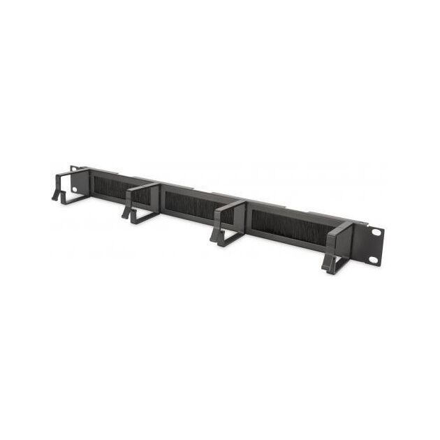Кабельний організатор DIGITUS 19" 1U, 4xRings 44x60mm, brush, RAL 9005, фото  | SNABZHENIE.com.ua