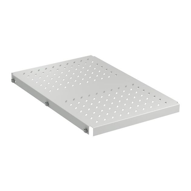 Полиця ZPAS 19", 1U, з високим навантаженням, глибиною 700 мм, максимально 200кг, сіра, фото , зображення 2 | SNABZHENIE.com.ua