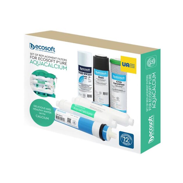 Комплект картриджів Ecosoft P`URE AquaCalcium Mint (12 місяців), фото , зображення 3 | SNABZHENIE.com.ua