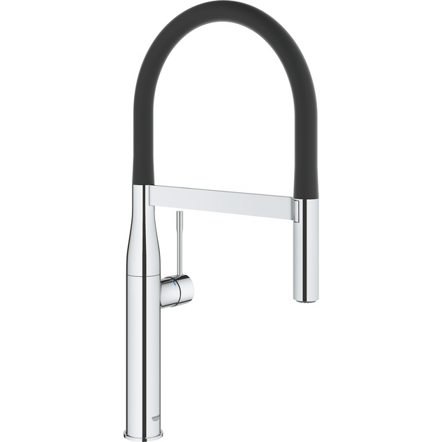 Змішувач для кухні Grohe Essence, довж.виливу - 240мм,  поворотний, гнучкий, 1 важіль, хром, фото , изображение 2 | SNABZHENIE.com.ua