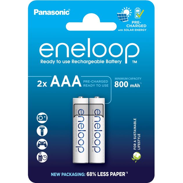 Акумулятор Panasonic Eneloop NI-MH  AAA 800 мАг, 2 шт., фото  | SNABZHENIE.com.ua