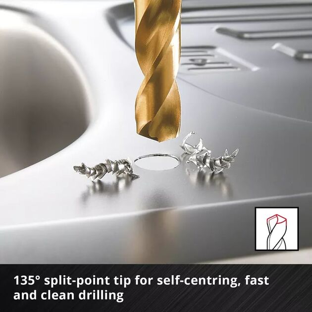 Einhell Набір свердел по металу, 19шт, 1-10мм, кейс, фото , изображение 3 | SNABZHENIE.com.ua