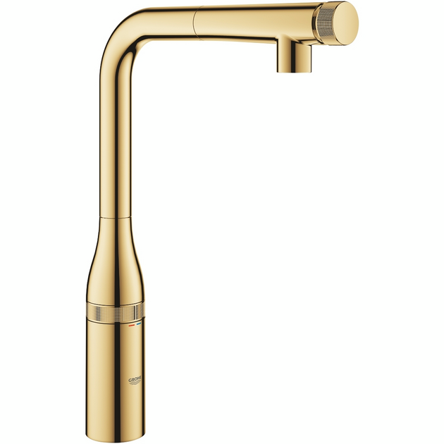 Змішувач для кухні Grohe Essence Smart Control, довж.виливу - 199мм, поворотний/витяжний, вентиль/кнопка, прохолодний схід сонця, фото , зображення 2 | SNABZHENIE.com.ua