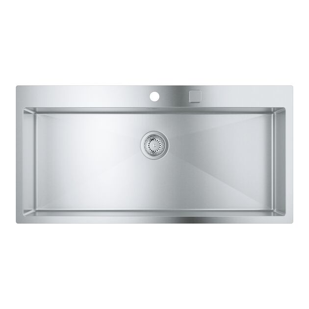 Мийка кухонна Grohe K800, нерж.сталь, прямокут., без крила, 1024x510x200мм, чаша - 1, врізна, нержавіюча сталь, фото , зображення 2 | SNABZHENIE.com.ua