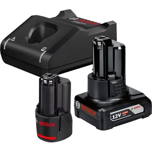 Bosch Набір акумулятора та зарядного пристрою GBA, 1х18В 2А·год, 1х18В 4А·год, ЗП GAL 12V-40, фото , зображення 3 | SNABZHENIE.com.ua