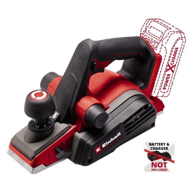 Einhell Рубанок акумуляторний Einhell TP-PL 18/3 Li BL - Solo PXC 18В 82мм до 2мм 2.63кг без АКБ та ЗП, фото , зображення 2 | SNABZHENIE.com.ua