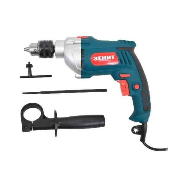 ZENIT Дриль ударний ЗД-1000 1000Вт зубчастий патрон 13мм 0-2800об·хв 1.9кг, фото , зображення 3 | SNABZHENIE.com.ua