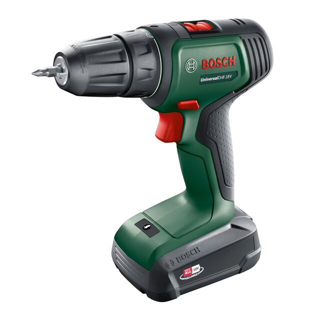 Bosch Шурупокрут-дриль акумуляторний UniversalDrill 18V 18В 1х1.5А·год 20Нм 0-440·0-1450об·хв кейс ЗП 1.3кг, фото , зображення 2 | SNABZHENIE.com.ua