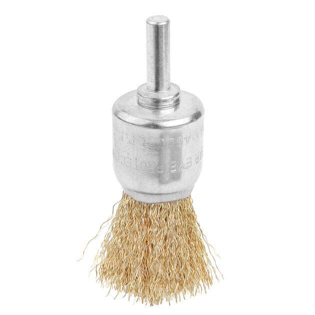 Tolsen Щітка чашкова Профі, торцева, рифлений дріт 0.3мм, 24мм, з хвостовиком 6.35мм(1/4"), фото , зображення 2 | SNABZHENIE.com.ua