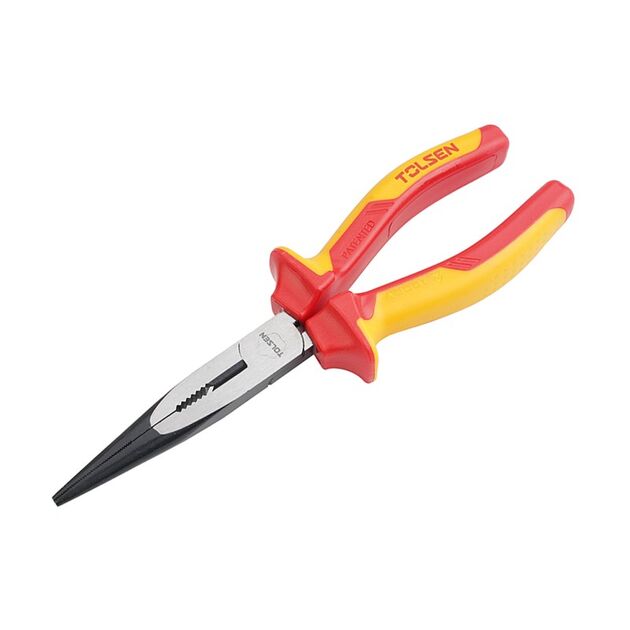 Tolsen Плоскогубці подовжені прямі Premium VDE, діелектричні, 160мм, фото , изображение 2 | SNABZHENIE.com.ua