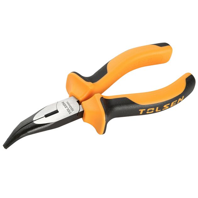 Tolsen Плоскогубці подовжені вигнуті Профі, 160мм, фото , изображение 2 | SNABZHENIE.com.ua