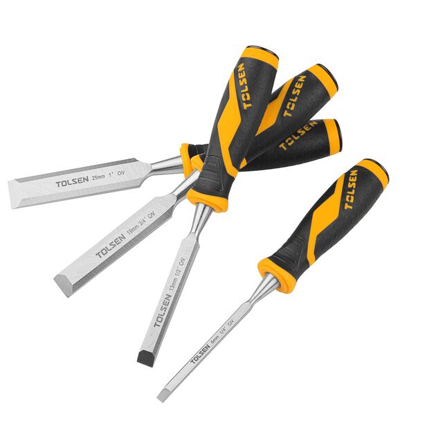 Tolsen Стамеска Профі, набір 4шт, 6-13-19-25 мм, 125мм, CrV, фото , изображение 2 | SNABZHENIE.com.ua