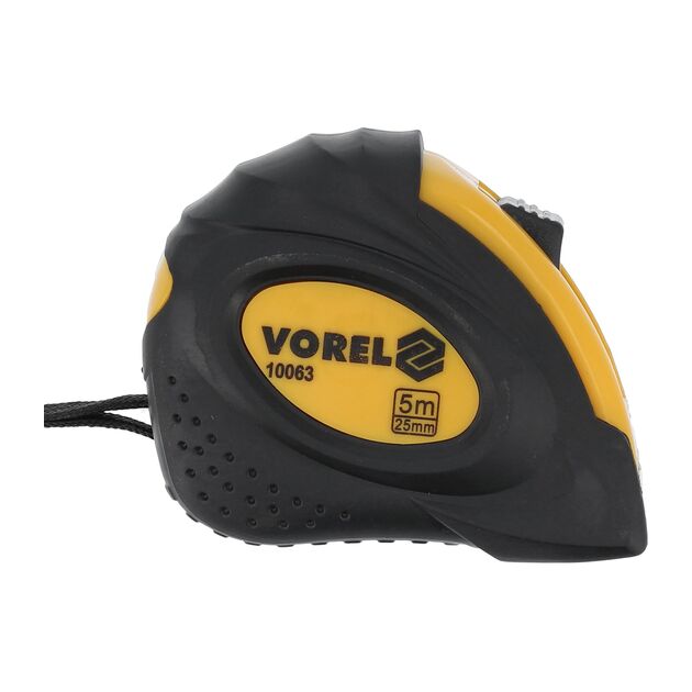 Рулетка з метричною шкалою VOREL : l= 5 м, w= 25 мм, 2 фіксатори [12/96], фото  | SNABZHENIE.com.ua