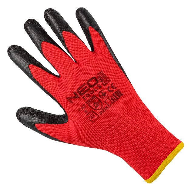 Рабочие перчатки полиэстер с латексом (кринкле) 3121X, размер 10, фото , изображение 3 | SNABZHENIE.com.ua