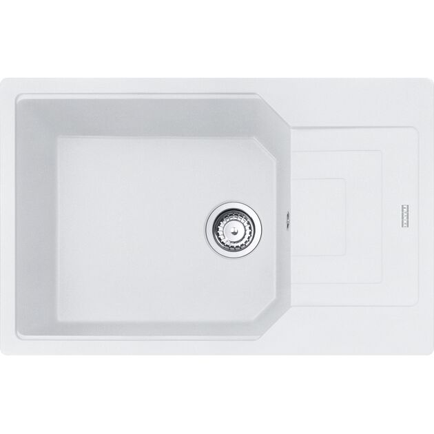 Мийка кухонна Franke Urban, фраграніт, прямокутник, з крилом, 780х500х220мм, чаша - 1, накладна, UBG 611-78 XL, білий, фото , зображення 2 | SNABZHENIE.com.ua