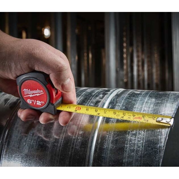 Рулетка MILWAUKEE 2м не магнитная 48225502, фото , изображение 3 | SNABZHENIE.com.ua