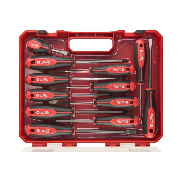 Набор магнитных отверток с трехгранной рукояткой в кейсе (12шт), фото , изображение 2 | SNABZHENIE.com.ua