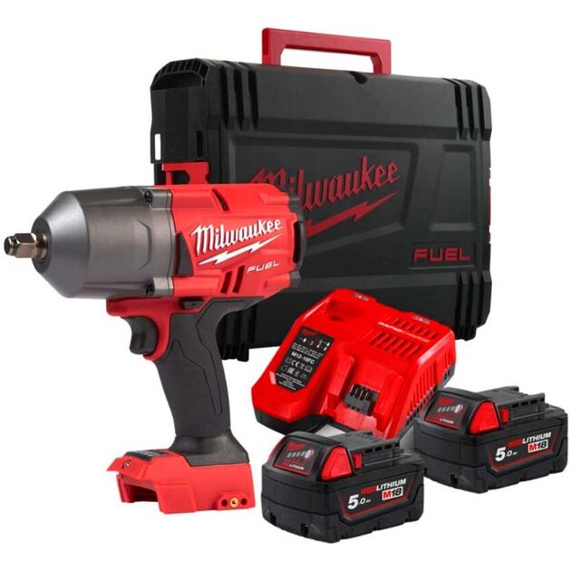 Гайковерт висококрутний MILWAUKEE 1/2 (881 Нм) з кільцем M18 FMTIW2F12-502X (2 акумулятори + ЗУ + кейс), фото  | SNABZHENIE.com.ua