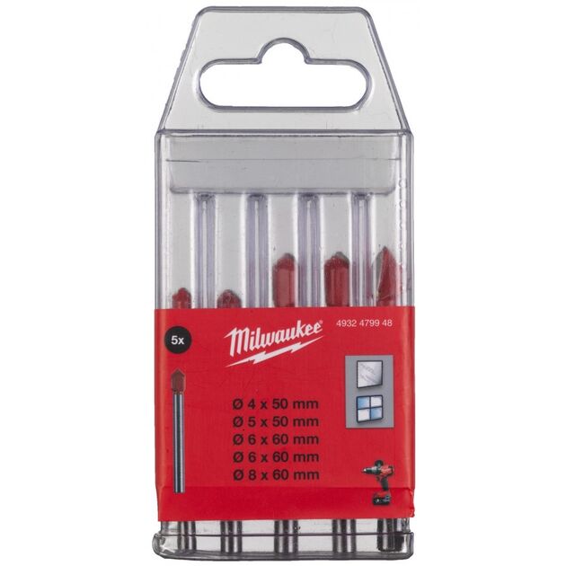 Набір свердл по склу та плитці GENII (5 шт.), фото  | SNABZHENIE.com.ua