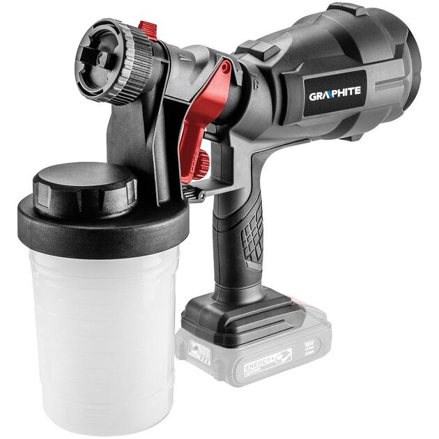 Краскопульт Energy+ 18 В HVLP, Li-Ion, без акумулятора GRAPHITE, фото  | SNABZHENIE.com.ua