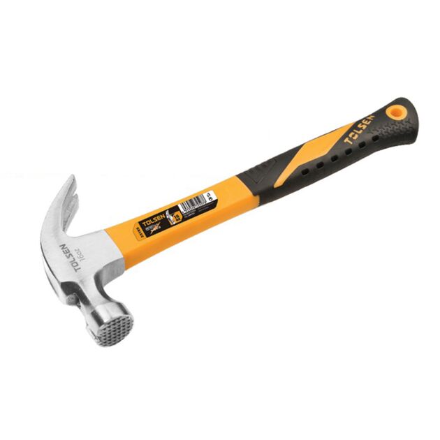 Tolsen Молоток столярний 450г 33см руків'я металеве гумове, фото , зображення 2 | SNABZHENIE.com.ua