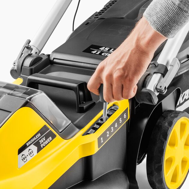 Karcher Газонокосарка акумуляторна LMO 5-18 Dual 18В 41см 25-70мм (без АКБ та ЗП), фото , изображение 3 | SNABZHENIE.com.ua