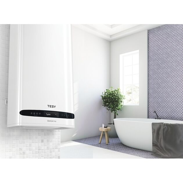 Водонагрівач електр. TESY Bellislimo Cloud плаский GCR 502722 E31 ECW Wi-Fi, 50л, 2,2кВт, ун. монтаж, електр. кер-ння, B, білий, фото , зображення 3 | SNABZHENIE.com.ua
