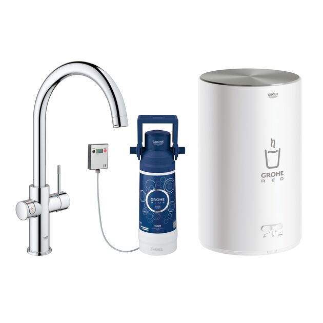Комплект змішувача для кухні GROHE Red Duo і бойлерна система M розміру, фото , зображення 2 | SNABZHENIE.com.ua