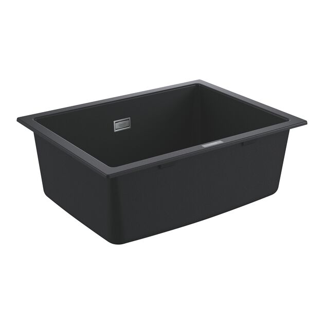 Мийка кухонна GroheK700U кварц. композит, прямокут., без крила, 610х460х210мм, чаша - 1, врізна, чорний граніт, фото , изображение 2 | SNABZHENIE.com.ua
