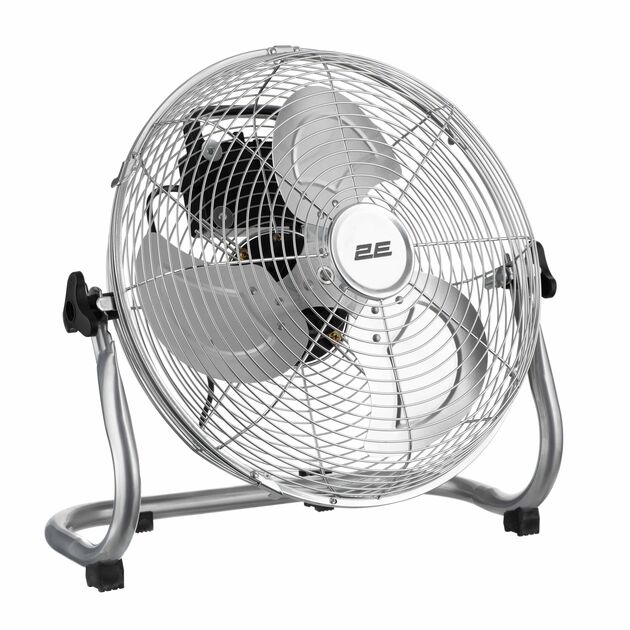 Вентилятор підлоговий 2E професійний, 30см, 60Вт, кнопки, двигун мідь 100%, срібний, фото , изображение 3 | SNABZHENIE.com.ua