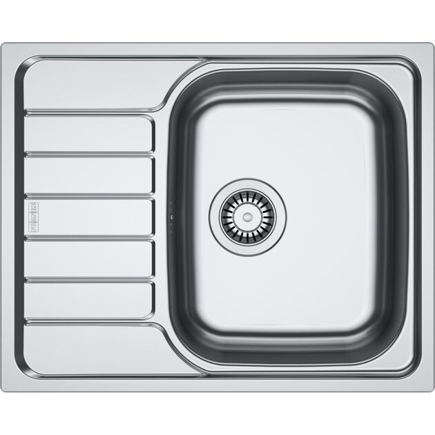 Мийка кухонна Franke Spark, нерж.сталь, прямокутник, з крилом, 620х500х160мм, чаша - 1, накладна, SKL 611-62, нерж декор, фото , изображение 2 | SNABZHENIE.com.ua