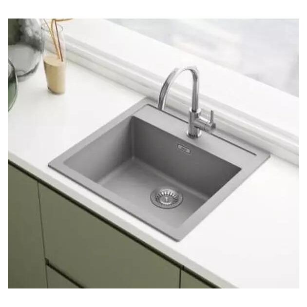 Мийка кухонна Franke Sirius тектонайт, прямокут., без крила, 560х530х200мм, чаша - 1, врізна, сірий граніт, фото , зображення 3 | SNABZHENIE.com.ua