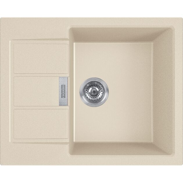 Мийка кухонна Franke Sirius 2 тектонайт, прямокут., з крилом, 620х500х200мм, чаша - 1, врізна, бежевий, фото , зображення 2 | SNABZHENIE.com.ua