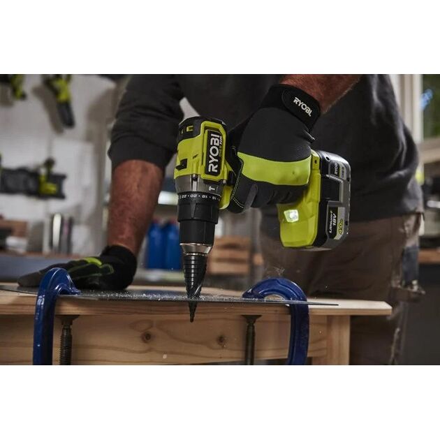 Ryobi Шурупокрут-дриль акумуляторний ONE+ HP RPD18C1-1C20G 18В 1х2А·год ЗП 60Нм 450·1700об·хв 0.95кг сумка, фото , зображення 3 | SNABZHENIE.com.ua