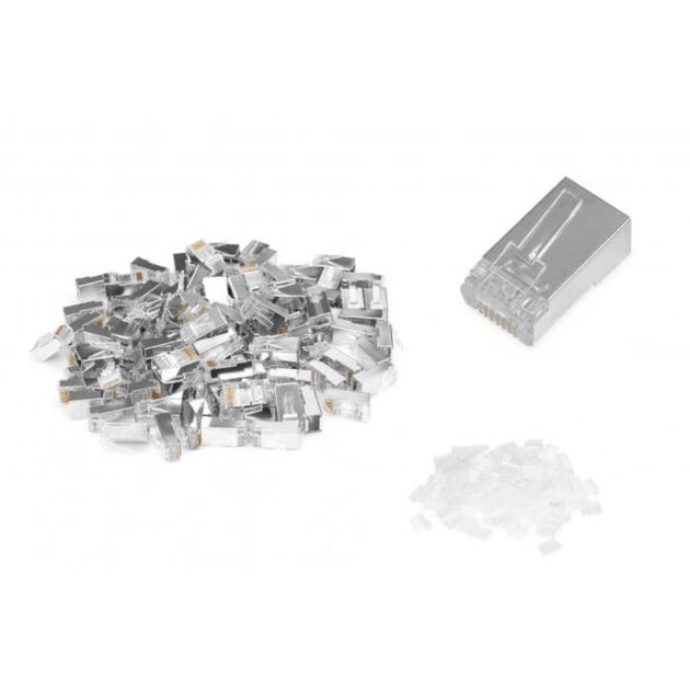 Конектор DIGITUS CАТ 6 RJ45, STP, 100шт., фото , изображение 2 | SNABZHENIE.com.ua