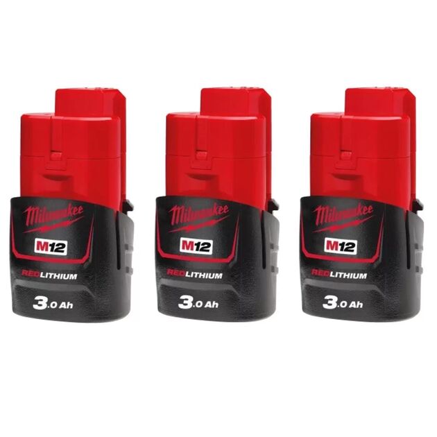 Энергокомплект M12 NRG-303 (3шт + З/У С12С) MILWAUKEE, фото , изображение 3 | SNABZHENIE.com.ua
