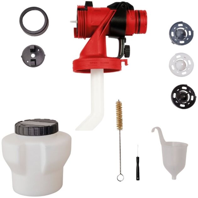 Набір до акумуляторного фарбопульта Einhell TE-SY 18/90 Li, бак 1200мл, голова, 3 форсунки, фото  | SNABZHENIE.com.ua