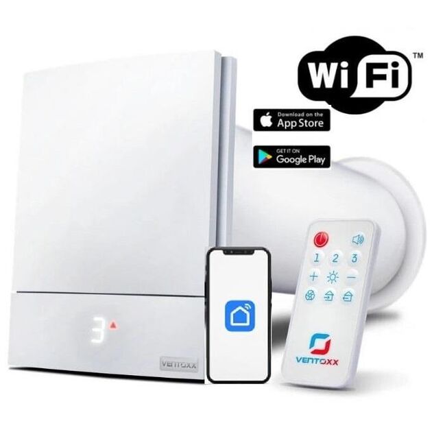 Рекуператор Ventoxx Harmony Smart 0,75м  пульт дистанційного керування Wi-Fi LED-індикація пластикова решітка, фото  | SNABZHENIE.com.ua