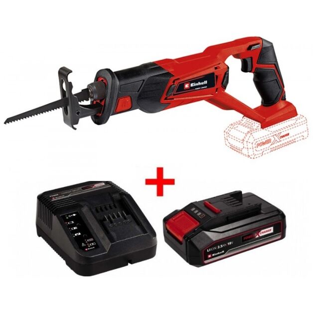 Пила шабельна акумуляторна Einhell TE-AP 18/22 Li Kit PXC 18В акб 1х2.5А·год пропил 100мм хід 22мм 2кг 2.5А·год, фото  | SNABZHENIE.com.ua