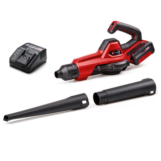Повітродув універсальний акумуляторний Einhell GE-UB 18/250 Li E 1x4.0Ah, PXC, 18В, акумулятор 4 Аг, 15000 об/хв, 230 км/год, 120 м3/год, 1.78 кг, фото , изображение 2 | SNABZHENIE.com.ua