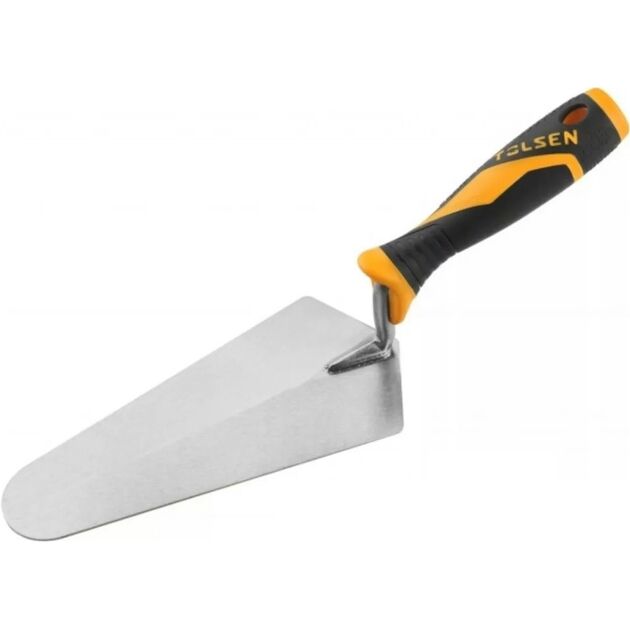 Кельма Tolsen трикутна, 1.4мм, 200мм, резинове руків'я, метал, фото , зображення 2 | SNABZHENIE.com.ua