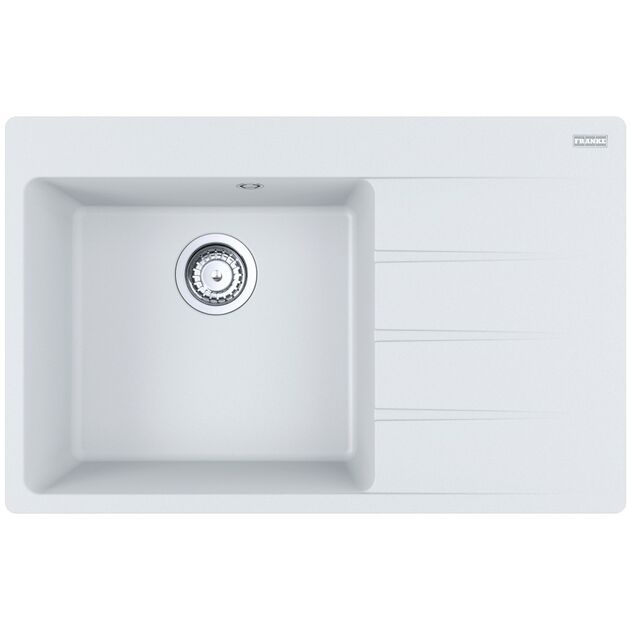 Мийка кухонна Franke Centro, фраграніт, прямокутник, з крилом справа, 780х500х200мм, чаша - 1, врізна, CNG 611-78 TL, білий, фото  | SNABZHENIE.com.ua
