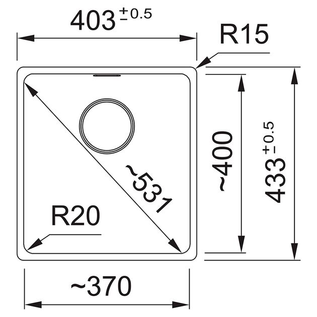 Мийка кухонна Franke Maris, фраграніт, прямокутник, без крила, 403х433х200мм, чаша - 1, монтаж під стільницю, MRG 110-37, сірий сланець, фото , зображення 3 | SNABZHENIE.com.ua