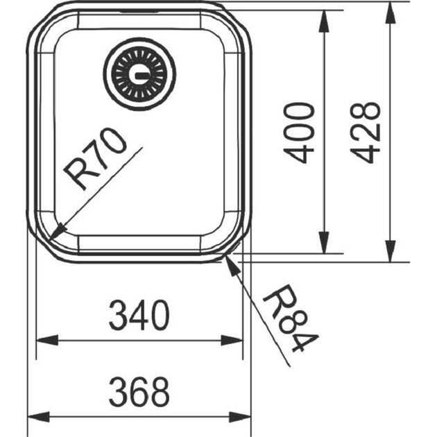 Мийка кухонна Franke Smart, нерж.сталь, прямокутник, без крила, 341х401мм, чаша - 1, монтаж під стільницю, SRX 110-34, нерж поліров., фото , зображення 3 | SNABZHENIE.com.ua