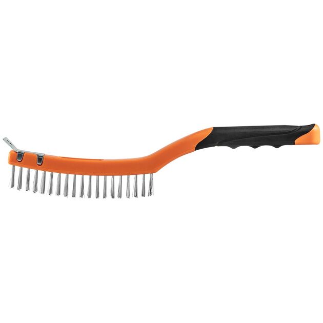 Щітка дротяна, дріт нержавіючий, 3х19 рядів, зі скребком NEO, фото  | SNABZHENIE.com.ua