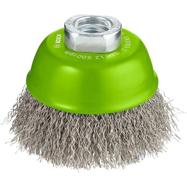 Щітка чашкова Bosch Professional нержавіюча 75мм 0.3мм M14, фото , изображение 2 | SNABZHENIE.com.ua