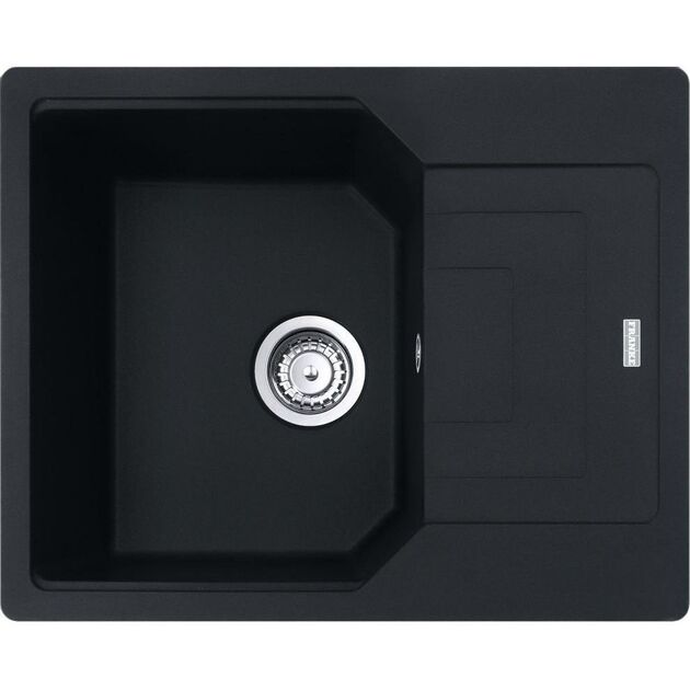 Мийка кухонна Franke Urban, фраграніт, прямокутник, з крилом, 620х500х220мм, чаша - 1, врізна, оборотна, UBG 611-62, чорний матовий, фото  | SNABZHENIE.com.ua