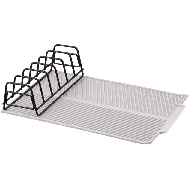 Сушарка для посуду з підставкою ARDESTO Minimalism 39х25х8см, силікон, метал, сірий, фото  | SNABZHENIE.com.ua