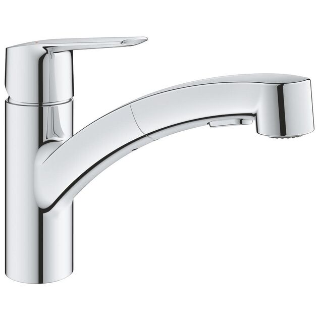 Змішувач для кухні Grohe Start, довж.виливу - 227мм, поворотний/витяжний, 1важіль, хром, фото , зображення 2 | SNABZHENIE.com.ua